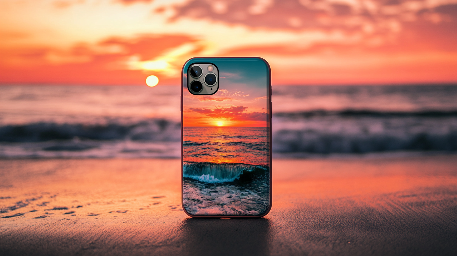 Sunset design in the seashore mock-up 1